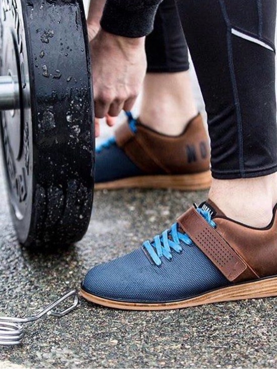 NOBULL Other - No Bull Weight Lifting Shoes Navy and Brown Training Shoes with Strap